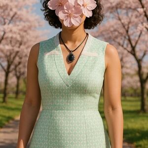Elegant Mint Green Sleeveless Dress